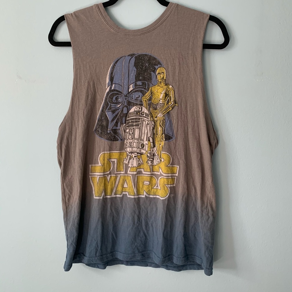 Distressed Ombré Star Wars Tank